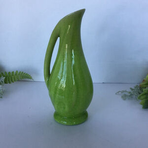 Vintage Lime Green Ceramic Ewer